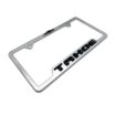 Chevy Black Tahoe Brushed Open License Plate Frame image 8