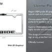 Chevy Black Tahoe Brushed Open License Plate Frame image 3