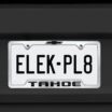 Chevy Black Tahoe Brushed Open License Plate Frame image 6