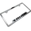 Chevy Black Tahoe Chrome Open License Plate Frame image 8