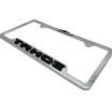 Chevy Black Tahoe Chrome Open License Plate Frame image 7