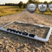 Chevy Black Tahoe Chrome Open License Plate Frame image 2