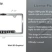 Chevy Black Tahoe Chrome Open License Plate Frame image 3