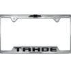 Chevy Black Tahoe Chrome Open License Plate Frame image 1