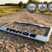 Chevy Black Tahoe Brushed License Plate Frame image 2