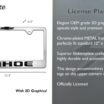 Chevy Black Tahoe Brushed License Plate Frame image 3