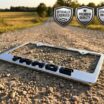Chevy Black Tahoe Chrome License Plate Frame image 2