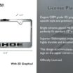 Chevy Black Tahoe Chrome License Plate Frame image 3