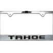Chevy Black Tahoe Chrome License Plate Frame image 1