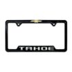 Chevy Tahoe Black Open License Plate Frame image 1