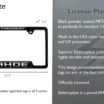 Tahoe Chevy Open Black License Plate Frame image 3
