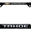 Tahoe Chevy Open Black License Plate Frame image 4