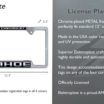 Tahoe Chevy Open Chrome License Plate Frame image 3