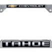 Tahoe Chevy Open Chrome License Plate Frame image 4