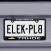 Tahoe Chevy Standard Black License Plate Frame image 2