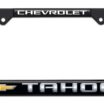 Tahoe Chevy Standard Black License Plate Frame image 4