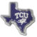 TCU Texas Shape Purple Chrome Emblem image 1