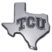 TCU Texas Shape Chrome Emblem image 1