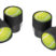 Tennis Ball Valve Stem Caps - Black Knurling image 1