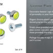 Tennis Ball License Plate Frame Screw Caps image 5