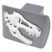 White T-Rex Brushed Metal Hitch Cover image 3