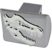 White T-Rex Chrome Metal Hitch Cover image 3