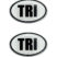 Triathlon Black and White Chrome Emblem Minis image 1