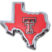 Texas Tech State Shape Chrome Emblem image 1