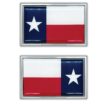 Texas Lone Star Flag Chrome Emblem 2-Pack image 1