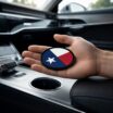 Texas & USA Flag Silicone Car Coasters image 3