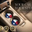 Texas Flag Silicone Car Coasters image 2