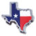 State of Texas Flag Chrome Emblem image 1