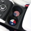 Texas & USA Flag Silicone Car Coasters image 2