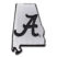 Alabama Black State Shape Chrome Emblem image 1