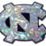 University of North Carolina Silver 3D Reflective Decal image 1
