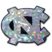 University of North Carolina Silver 3D Reflective Decal image 1