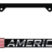 3D American Flag Black Metal License Plate Frame image 1
