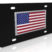 USA Flag Black License Plate image 1