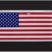 USA Flag Black License Plate image 2