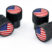 USA Valve Stem Caps - Black Knurling image 1