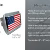 American Flag Brushed Chrome Hitch Cover image 3