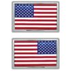 American Flag Chrome Emblem 2-Pack image 1
