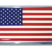Large American Flag Chrome Emblem image 1