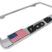 3D God Bless America Flag Chrome Metal License Plate Frame image 2
