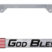3D God Bless America Flag Chrome Metal License Plate Frame image 1