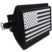 Inverted American Flag Black Plastic Hitch Cover image 1