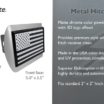 American Flag Brushed Chrome Hitch Cover image 3