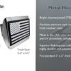 American Flag Chrome Hitch Cover image 3