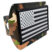 Inverted American Flag Woodland Camo Hitch Cover image 1