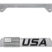 3D Modern USA Inverted Flag Chrome Metal License Plate Frame image 1